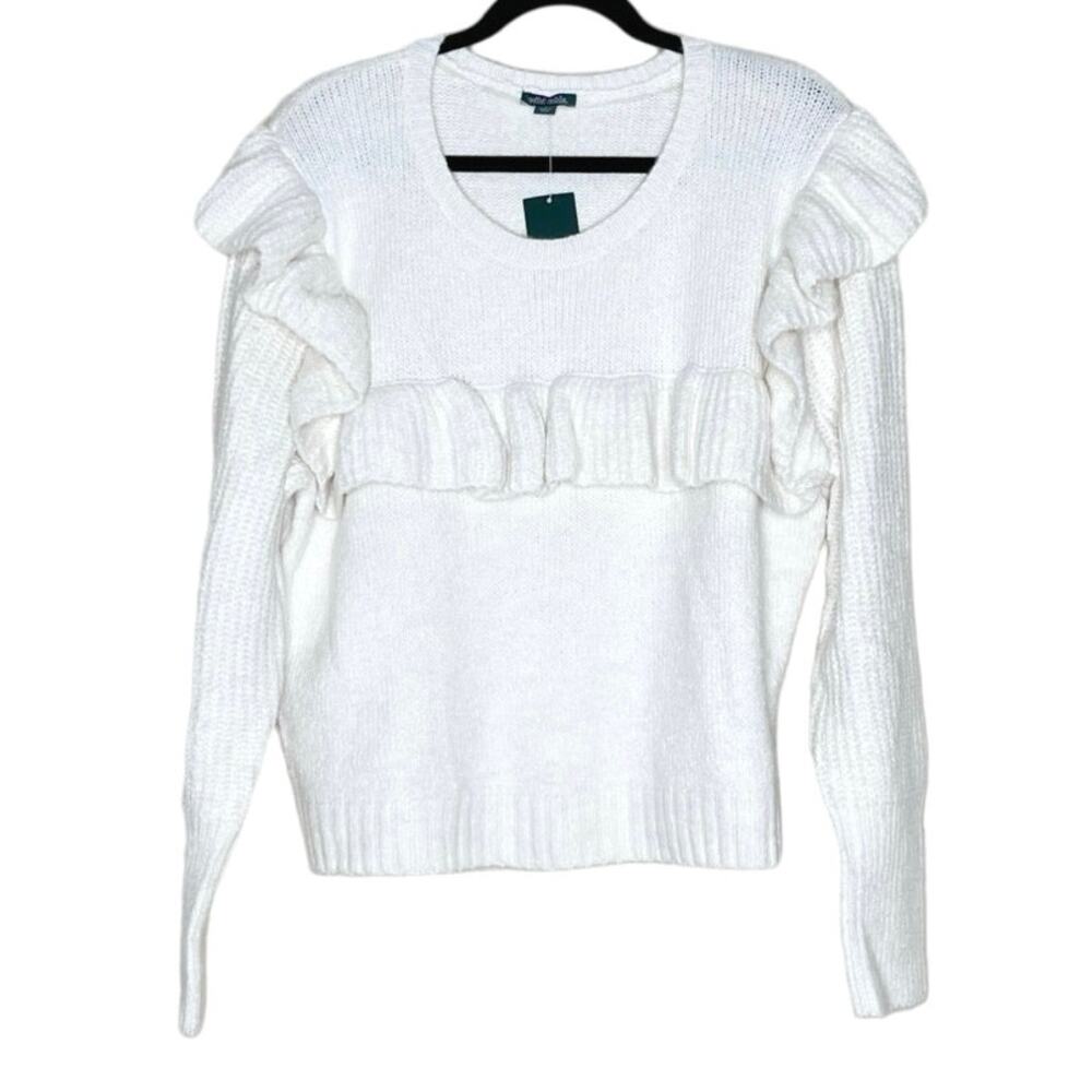 Wild Fable Ruffled Sweater, Cream Color, Cozy, Coquette